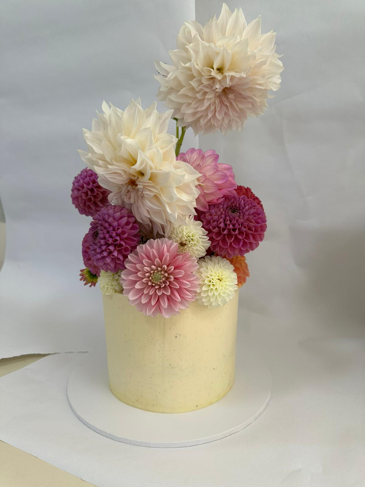 Bespoke custom cake Auckland – botanical buttercream design by Ruby Cakes Boutique