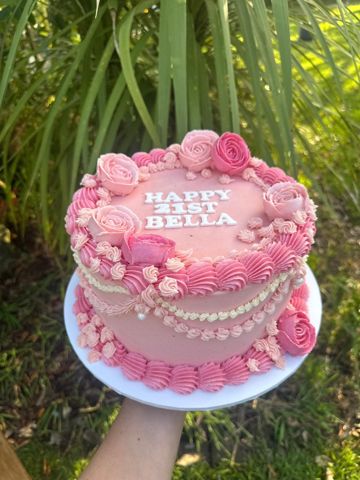 Vintage Bloom cake Auckland
