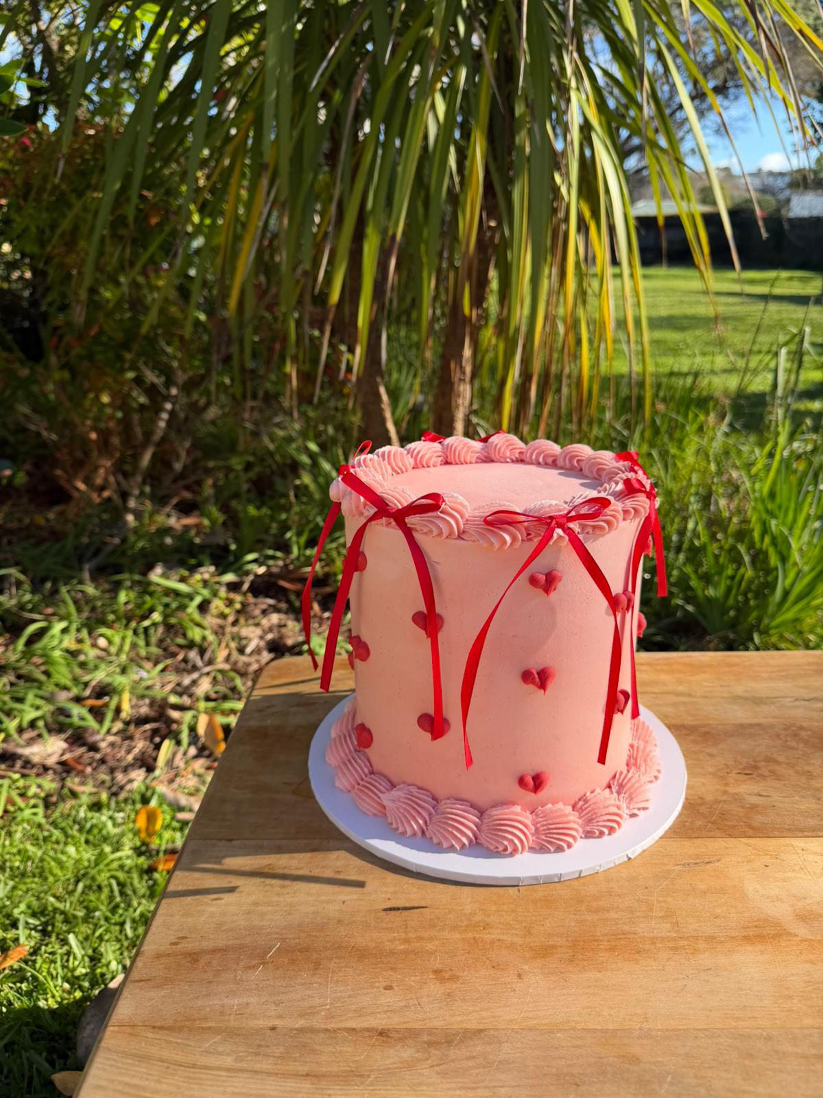 Baby Hearts cake – luxury custom design Auckland