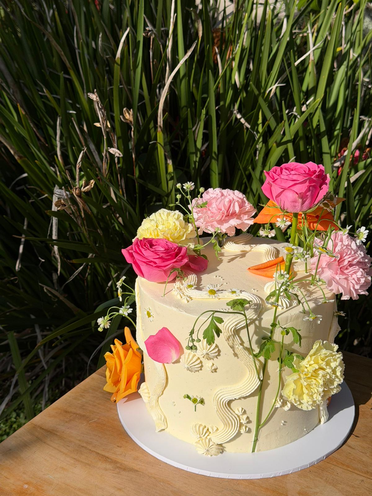 Flower Power cake – handcrafted by Ruby Cakes Boutique Auckland